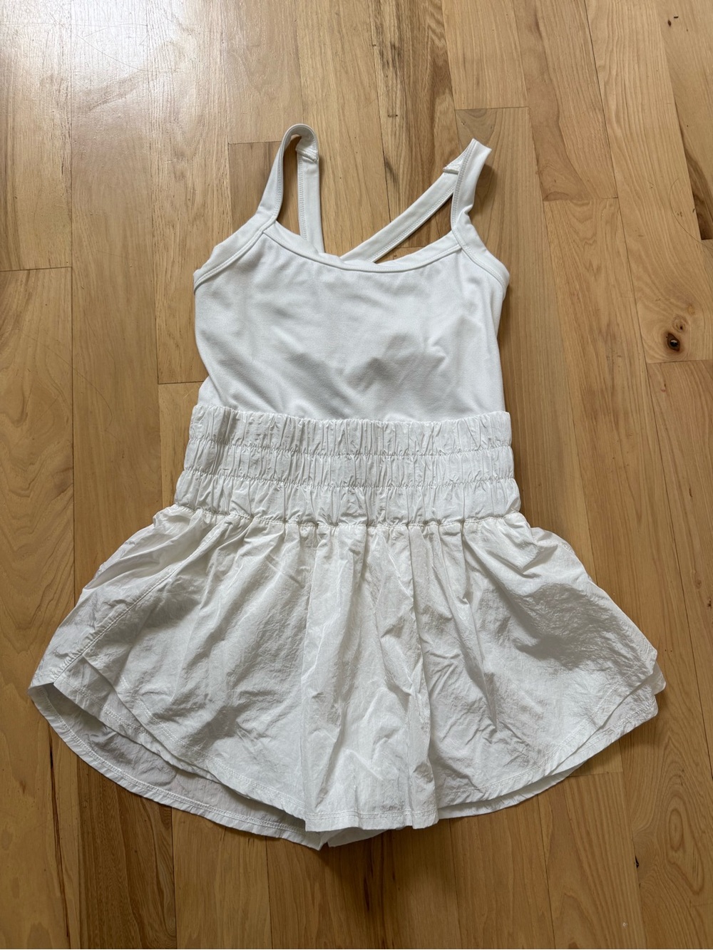 Free People Movement The Way Home Skortsie Romper White Active size S
